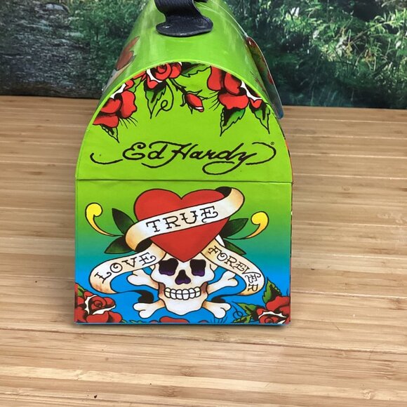 Ed Hardy x Lisa Frank Storage Chest Cardboard "lunchbox" NEW - Picture 5 of 16